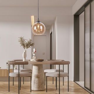 EILON โคมไฟห้อยกระจก ทรงกระบอกบาน สไตล์ Loft รุ่น GYFDD-7515 สีใส