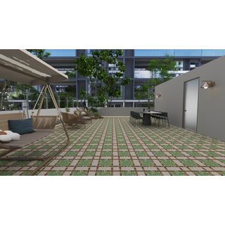 Marbella กระเบื้องเซรามิคปูพื้น 16x16 นิ้ว รุ่น สวนดอกไม้ ZYG36 Matt (12P)