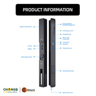 กลอนดิจิตอล C.HITECH  สีดำ , สีเงิน รุ่น K Style 1 พร้อมติดตั้ง