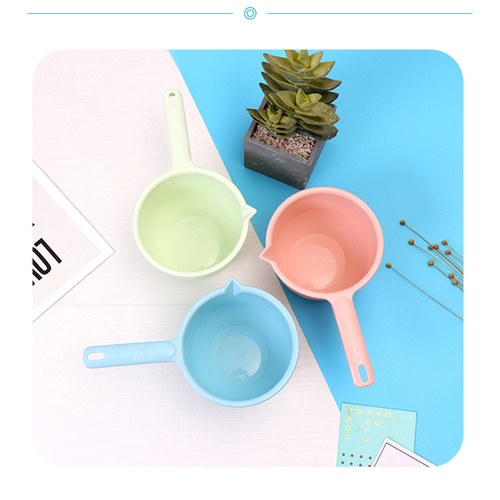 GOME ขันน้ำพลาสติกมีด้าม ขนาด 17x27.8x11ซม. รุ่น GX7993 คละสี (ฟ้า-เขียว-ชมพู)