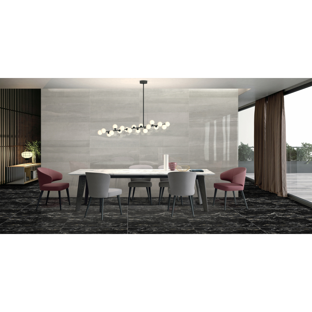 กระเบื้องพอร์ซเลน  60x120 ซม.  รุ่นเซียน่า DGD1260017 (2P/1.44 ตร.ม.) Hi-gloss  Random