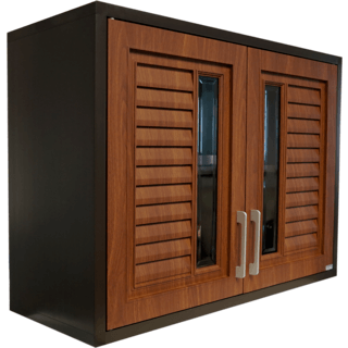 CLOSE ตู้แขวนคู่ ABS 86x66x34 ซม. BROWNIE สีน้ำตาลพรีเมี่ยม