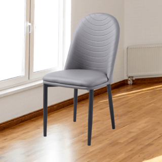 (1/2)PULITO เก้าอี้รับประทานอาหาร รุ่่น DOTTIE-GY ขนาด  55x50x89 ซม. สีเทา