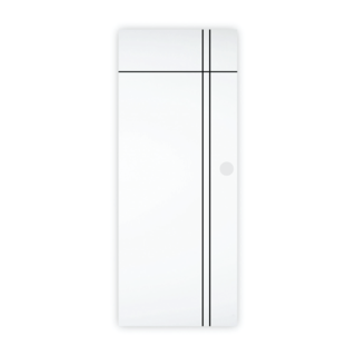 WELLINGTAN ประตูยูพีวีซี (สำหรับใช้ภายนอกเเละภายใน) รุ่น OK-008N ขนาด 80x200 ซม. สีขาว (เจาะลูกบิด) 