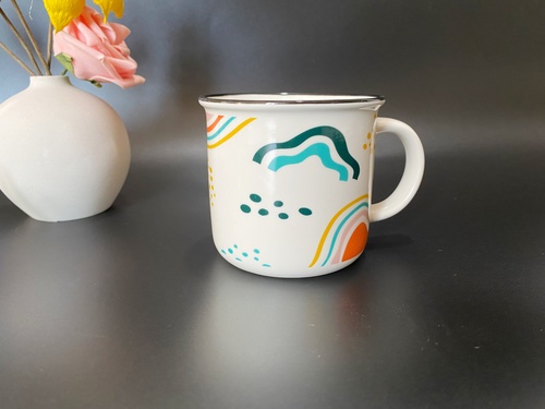 AILO แก้วเซรามิค 9.5 ซม. 370 มล. SAHARA-02 สีขาว