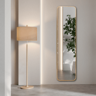 Nice กระจกมีกรอบอะลูมิเนียมทรงเหลี่ยม รุ่น อาเมเรีย-โกลว ขนาด 30x120 ซม. สีทอง 