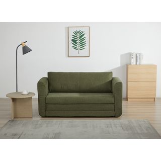 PULITO โซฟาเบดผ้า 2 ที่นั่ง รุ่น COLMAR-OL ขนาด 71x147x77 ซม. สีเขียวมะกอก