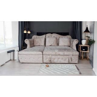 PULITO โซฟาผ้าขนสั้น รุ่น Europa ขนาด 235x160x105ซม. สีครีม