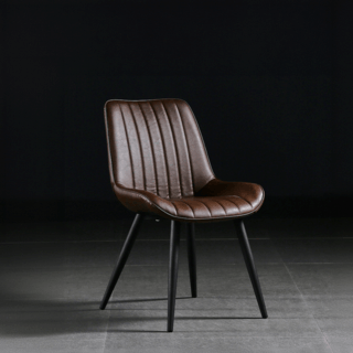 (1/2)PULITO เก้าอี้รับประทานอาหาร รุ่น CHUCK-01 ขนาด 55.5x62x82 ซม. สีน้ำตาล