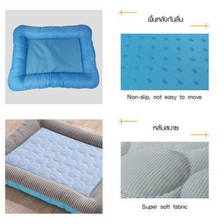 DUDUPETS เบาะนอนสัตว์เลี้ยง รุ่น CHILLY-S ขนาด 35x45x6ซม. สีฟ้า