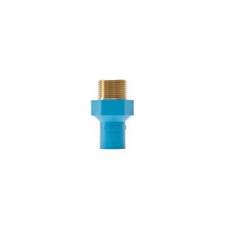 SCG ข้อต่อตรงลดเกลียวนอกทองเหลือง หนา 1x1/2(25x18) ชั้น 13.5 สีฟ้า