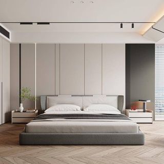 GREAT WOOD แผ่นตกแต่งผนังและฝ้าPVC GPPVC3.7-5 400*8*2900มม. เทาเบจ