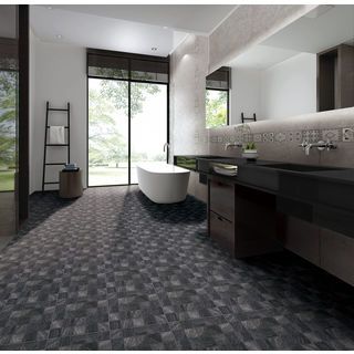 Marbella กระเบื้องเซรามิคปูพื้น 16x16 นิ้ว รุ่น ลังคัว เทา ZYM34515 Matt (12P)