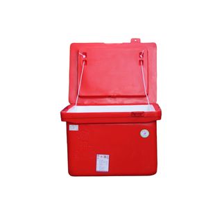 S&P ถังแช่ ขาต่ำ บานพับมือจับ 40 ลิตร สีแดง