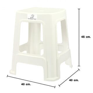 SUMMER SET เก้าอี้พลาสติก รุ่น นิวลุค FT-259/A ขนาด40x40x45 ซม.สีขาว 