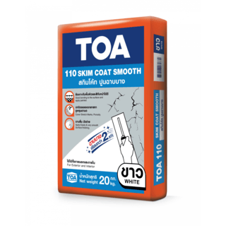 ทีโอเอ 110 สกิมโค้ท ปูนฉาบบาง #WHITE 20 กก สีขาว