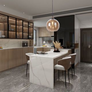 EILON โคมไฟห้อยกระจก ทรงกระบอกบาน สไตล์ Loft รุ่น GYFDD-7515 สีใส