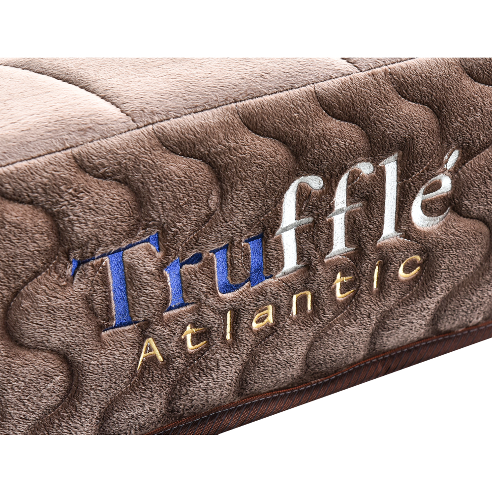 TRUFFLE ที่นอน  non-spring  เสริมยางพารา รุ่น  Atlantic  ขนาด 6 ฟุต หนา 10 นิ้ว สีน้ำตาล รับประกัน 15 ปี