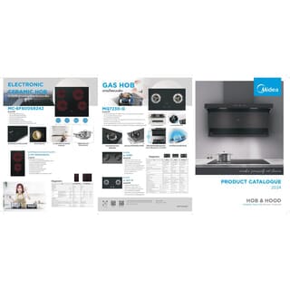 MIDEA เตาแก๊สหน้ากระจกแบบฝัง 2 หัวเตา รุ่น Q21-M 