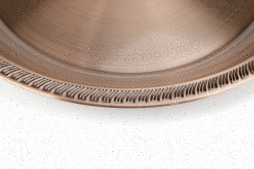 SANE ถาดสเตนเลสกลม 40x3.2 ซม. OHAYO สีทองแดง