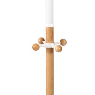 SAKU ที่แขวนหมวกและเสื้อ รุ่น 155101 ขนาด 36X36X175.5 ซม. สีขาว-ไม้ไผ่