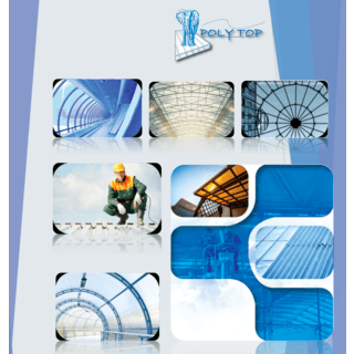 POLYTOP แผ่นโพลีคาร์บอเนต หนา 6มม. ขนาด 1.22 x 2.44 เมตร สีเหลืองมุก