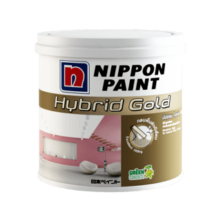 NIPPON สีน้ำอะคริลิกภายใน  ไฮบริด โกลด์ ฟิล์มด้าน Brilliant White  1 กล.