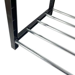 GOME ชั้นวางรองเท้าทรง A 4 ชั้น รุ่น BR002BK W29×L61×H65CM. สีดำ