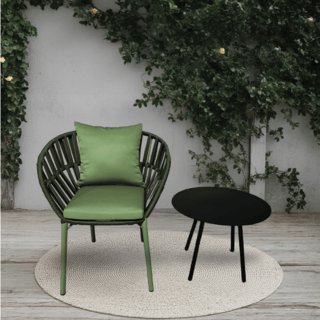 SUMMER SETเก้าอี้ outdoor อลูมิเนียม Samed ขนาด 57x59x76 ซม. สีเขียว