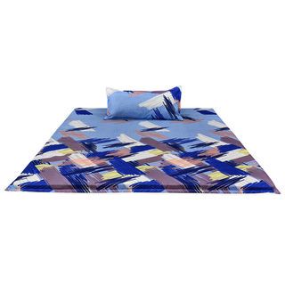 TRUFFLE ปิกนิคใยสังเคราะห์ พร้อมหมอน1ใบ หนา 2 นิ้ว ขนาด 5ฟุต สีฟ้า