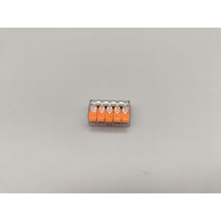 V.E.G. ขั้วต่อสายไฟ 5 ช่อง สีใส สีส้ม