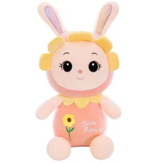 KOJI ตุ๊กตากระต่ายใส่ชุดดอกทานตะวันแบบนั่ง รุ่น KOJI-11 ขนาด30x35ซม. 