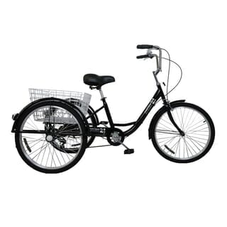 4TEM จักรยานสามล้อผู้ใหญ่ ขนาด 24 นิ้ว ตระกร้าใหญ่ รุ่น Trylo-02 สีดำ