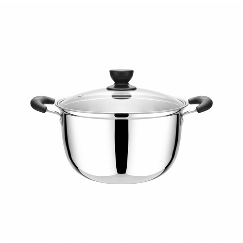 SANE หม้อต้มสเตนเลสพร้อมฝาแก้ว 24 ซม. SOKA-24