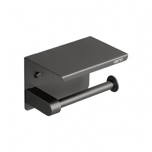 Verno ที่ใส่กระดาษชำระสแตนเลส304 รุ่น เกรเซอร์-TH04 ขนาด 14x10x10 ซม. สีเทา