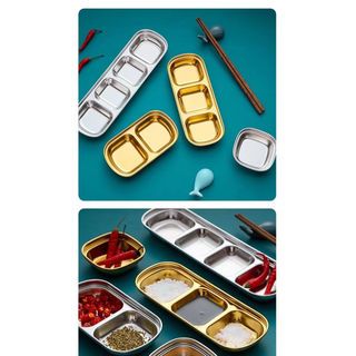 SANE ถ้วยน้ำจิ้มสเตนเลส 4 ช่อง 26.7x8x2.5ซม. TERAS