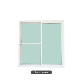 WELLINGTAN ประตูไวนิล บานเลื่อน SS GD003 200x205ซม. สีขาว พร้อมมุ้ง