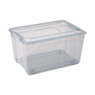 INABOX กล่องเก็บของอเนกประสงค์ 52L มีล้อ รุ่น Eday-N80650BK ขนาด 38.6x57x31 cm. สีใส