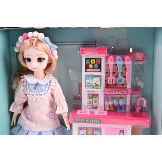  TOYS ของเล่นตุ๊กตาผู้หญิงพร้อมชุดครัว 12นิ้ว#68087C ขนาด (39x7.5x33 ซม.) 