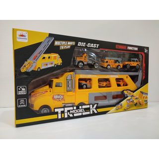 TOYS ชุดของเล่นรถบรรทุกขนรถ 7ชิ้น#LH519 (41x7.5x21.5ซม.)