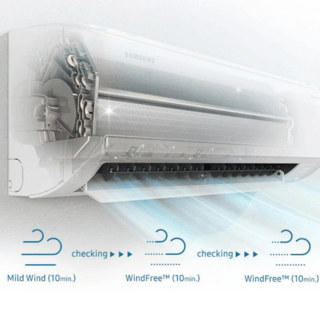 SAMSUNG เครื่องปรับอากาศ S-Inverter Eco Plus 18000BTU AR18DYHZBWKNST สีขาว