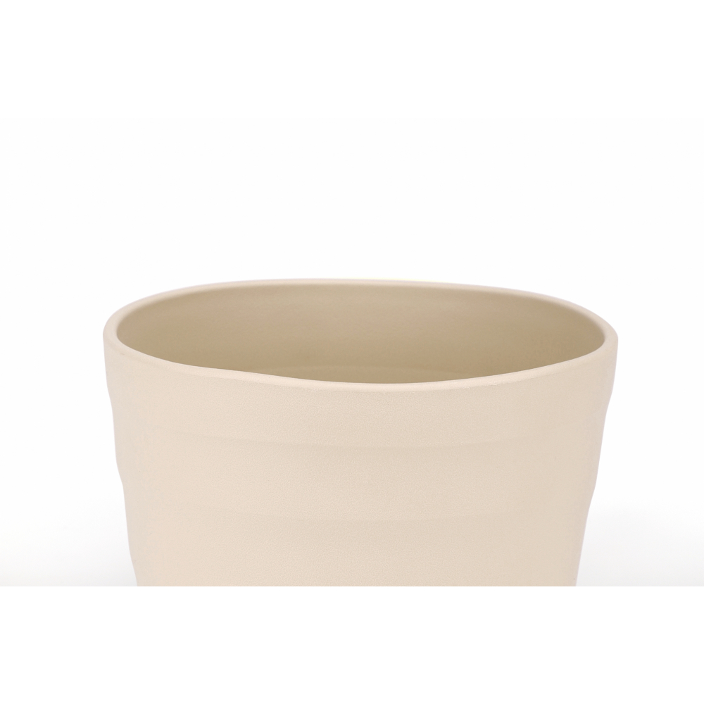 Tree‘O กระถางต้นไม้ทรงกลม  รุ่น6PY009-BE ขนาด15x16ซม. (6นิ้ว) สีน้ำตาลอ่อน