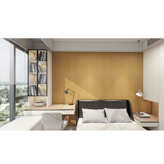 GREAT WOOD แผ่นตกแต่งผนังและฝ้า PVC รุ่น3008 ขนาด 30x290x0.8ซม.สีNatural wood