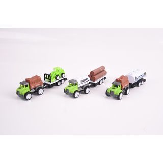TOYS ของเล่นชุดรถพ่วงการเกษตร บรรจุ3คัน สีเขียว#99845-60(22x4.5x20.5ซม.)
 