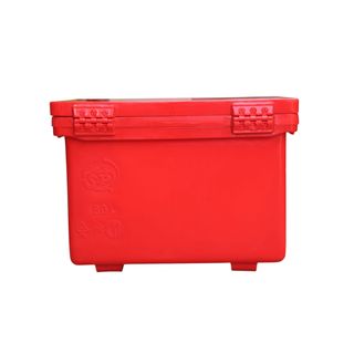 S&P ถังแช่ ขาสูง บานพับมือจับ 80 ลิตร สีแดง