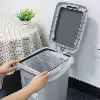 ICLEAN ถังขยะเหยียบเหลี่ยม Prensa 20 ลิตร รุ่น TG51790G ขนาด 25.5x34x43 ซม. สีเทา