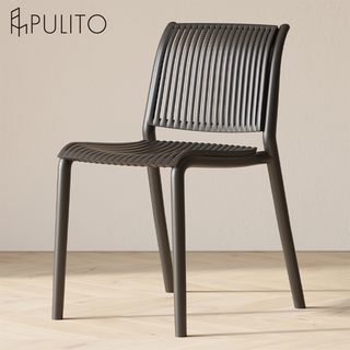 PULITO  เก้าอี้พลาสติก รุ่น LAHN ขนาด 53x44.5x80 ซม. สีดำ