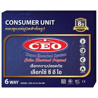 CEO ตู้คอนซูเมอร์สำเร็จ 6 ช่อง 63A
