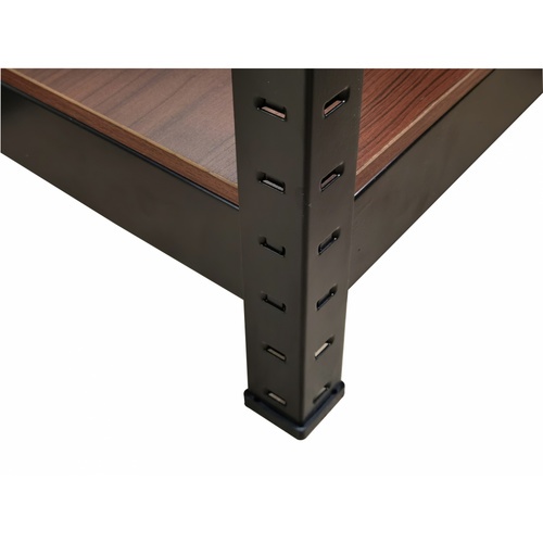 HUMMER ชั้นวางของเหล็กพื้นไม้ MDF 4 ชั้น 70x30x150ซม. สีดำ
