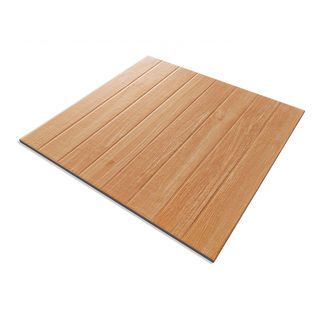 Marbella กระเบื้องเซรามิคปูพื้น 16x16 นิ้ว รุ่น วูดเยลโลบราว S404 Satin (12P)